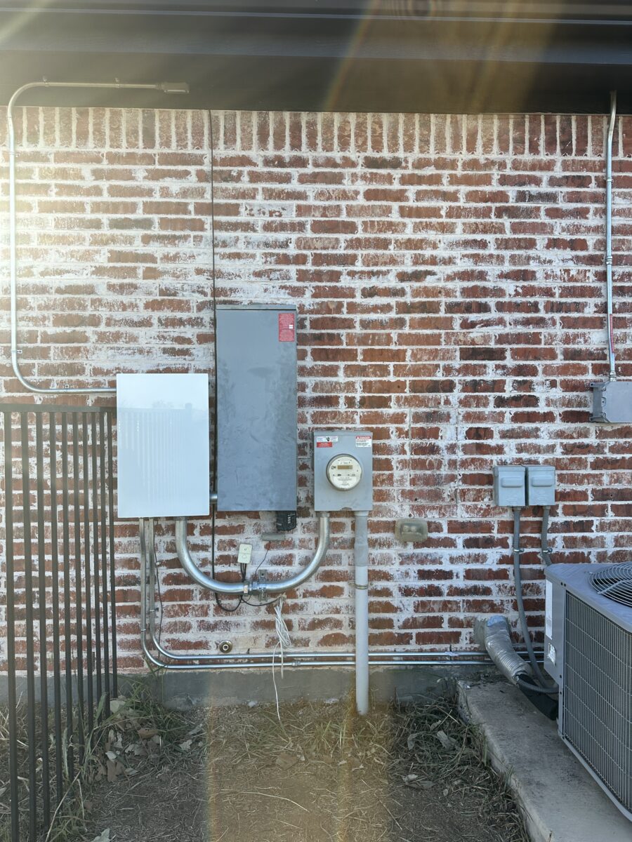 Backup gateway installed beside the main disconnect and utility meter